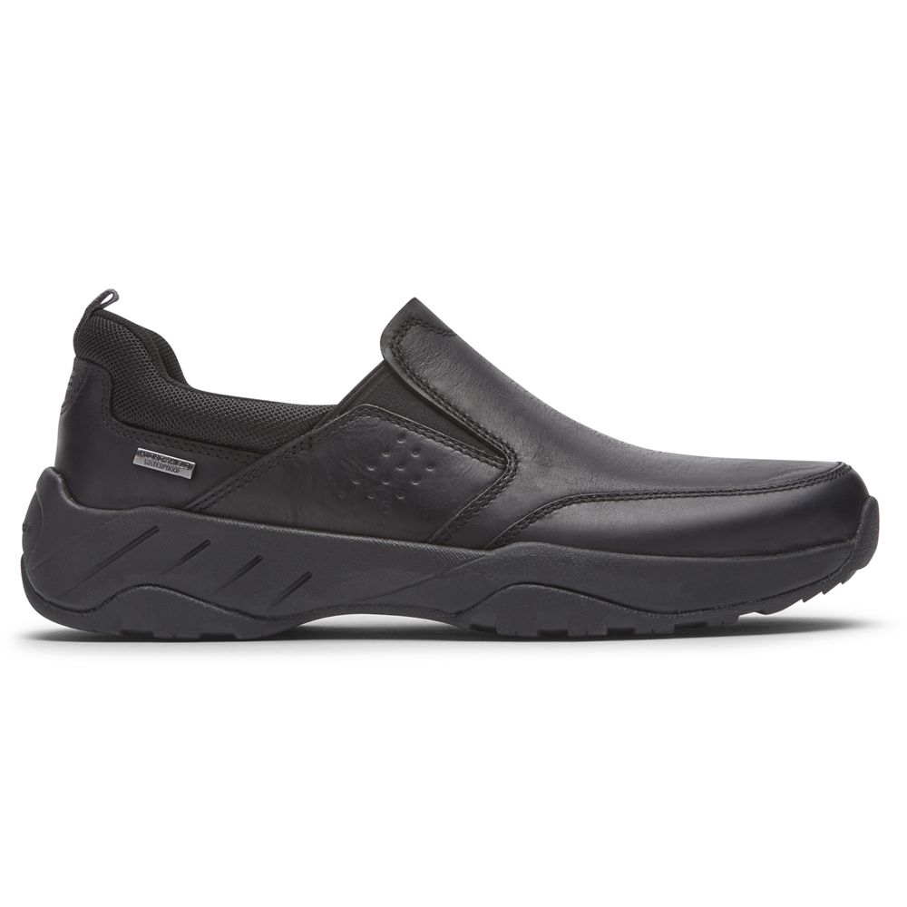 Pantofi De Mers Barbati Rockport Xcs Spruce Peak Waterproof Slip-On Negrii - Romania 9801-ZUAMX